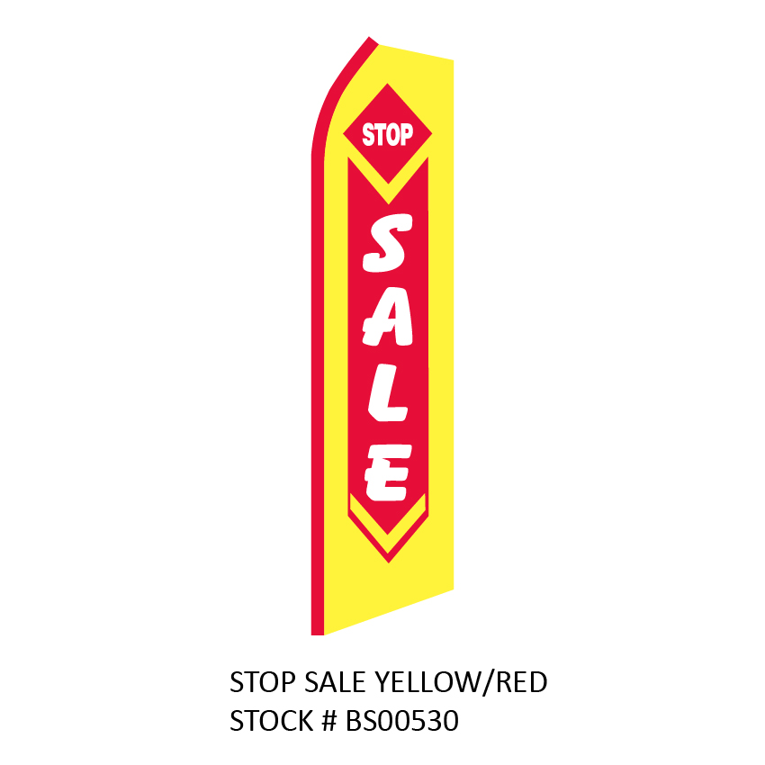 SWOOPER FLAG STOP SALE YELLOW RED