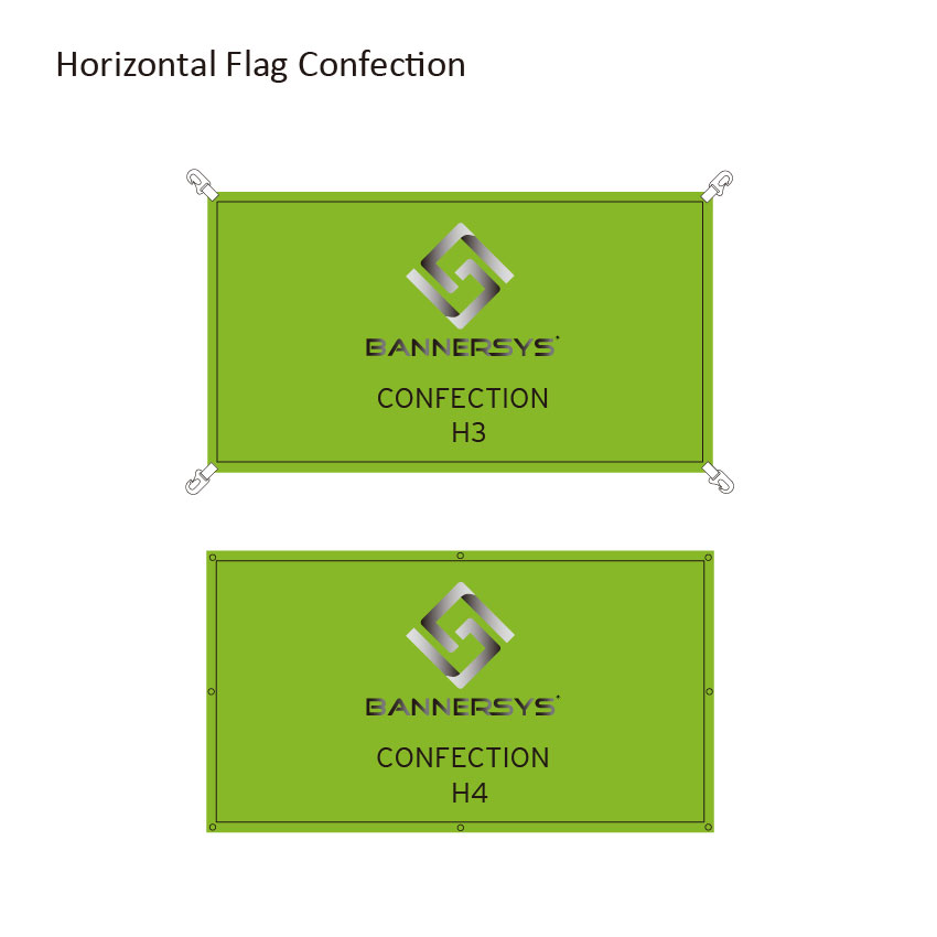 Horizontal flag confection 02-01