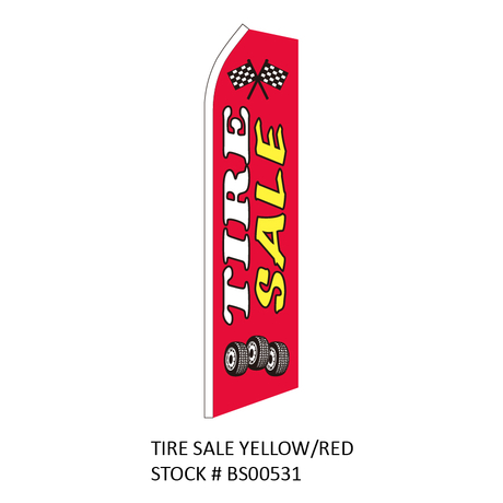 Swooper Flags Tire Sale Yellow/Red