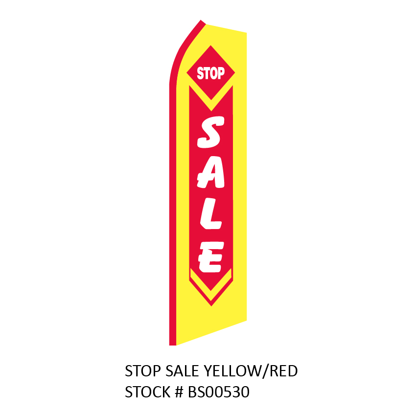 Swooper Flags Stop Sale Yellow/Red