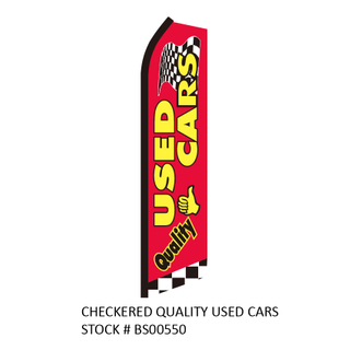 Swooper Flags CHECKERED QUALITY USED CARS